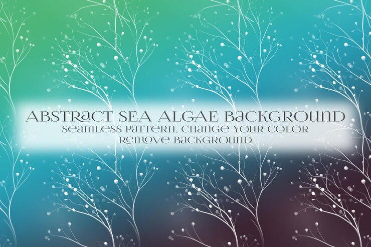 PSD abstract sea algae pattern on remove background texture