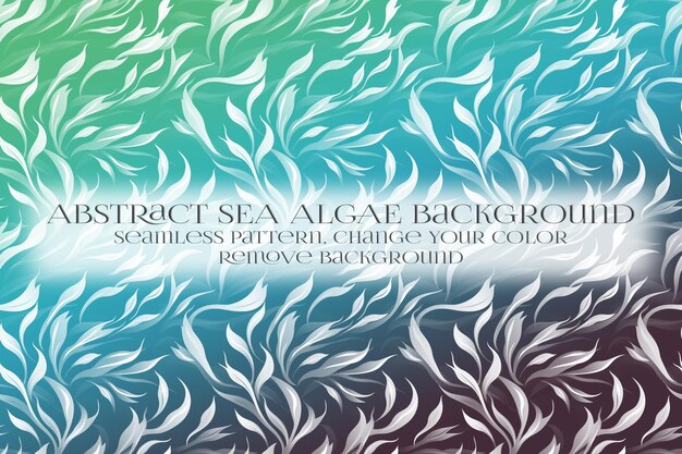 Abstract sea algae pattern on remove background texture