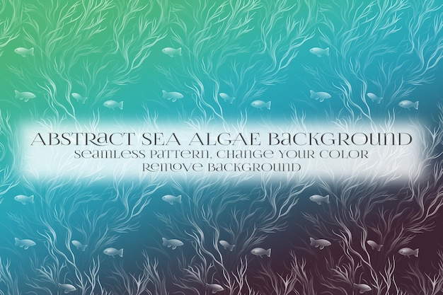 PSD abstract sea algae pattern on remove background texture