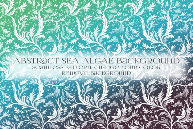 Abstract sea algae pattern on remove background texture