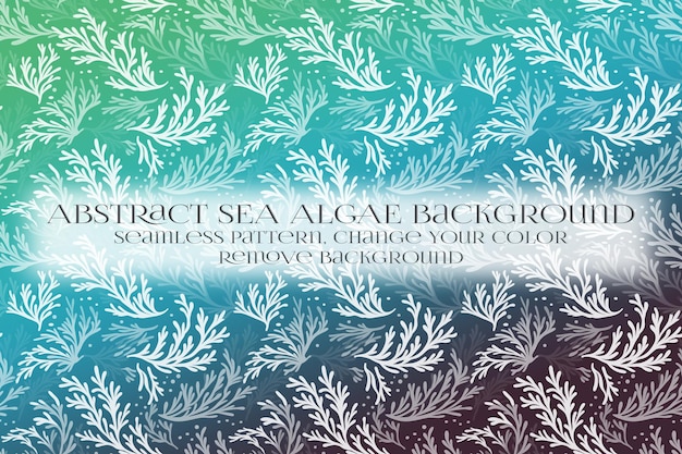 PSD abstract sea algae pattern on remove background texture