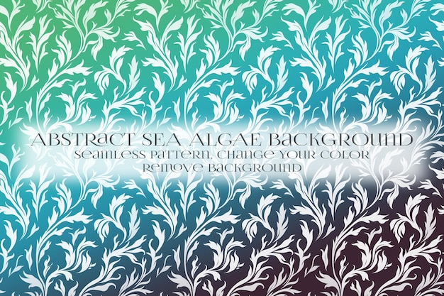 PSD abstract sea algae pattern on remove background texture