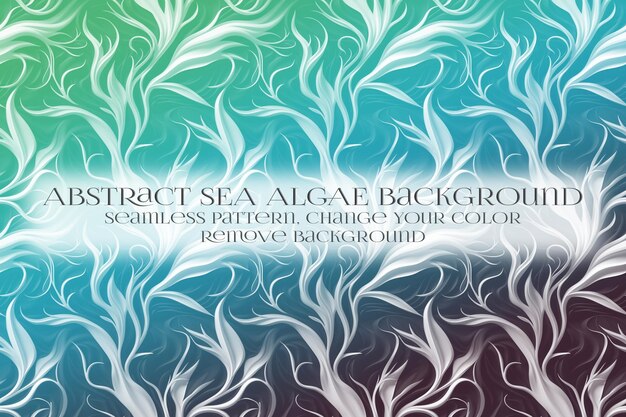 PSD abstract sea algae pattern on remove background texture