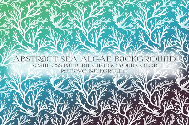 PSD abstract sea algae pattern on remove background texture