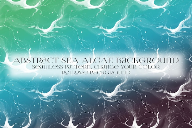 PSD abstract sea algae pattern on remove background texture