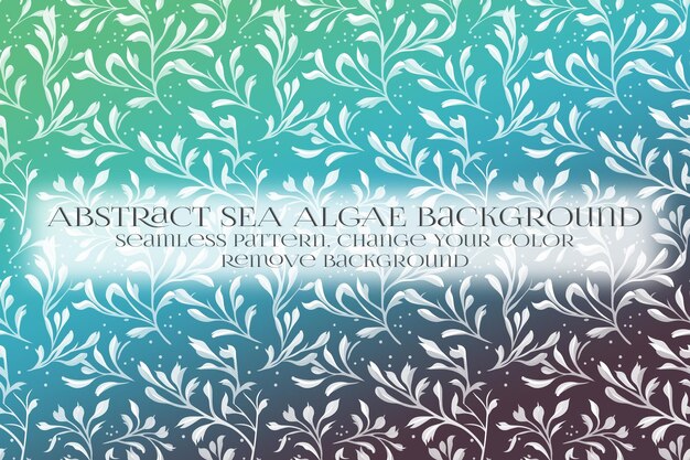 PSD abstract sea algae pattern on remove background texture