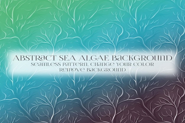 PSD abstract sea algae pattern on remove background texture