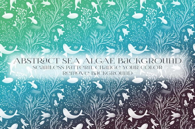 abstract sea algae pattern on remove background texture
