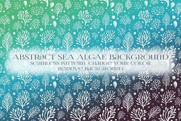 Abstract sea algae pattern on remove background texture