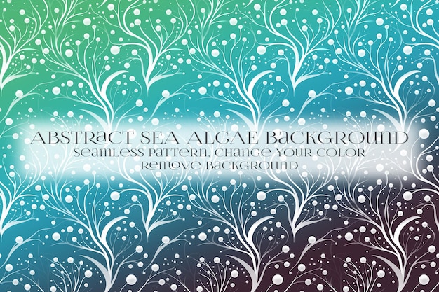 abstract sea algae pattern on remove background texture