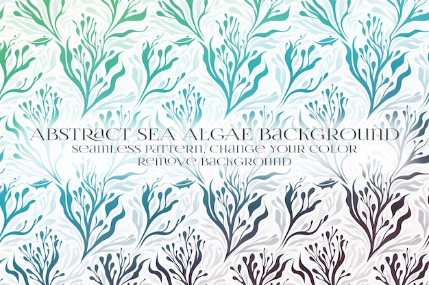 PSD abstract sea algae pattern on remove background texture