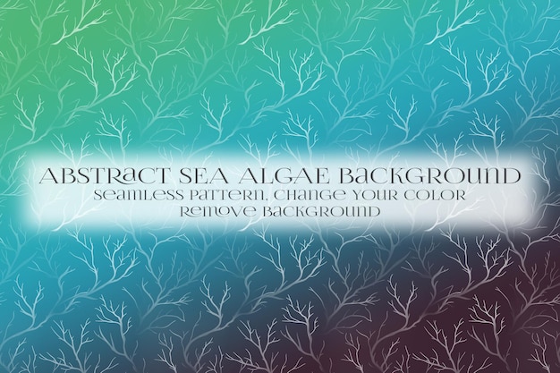 PSD abstract sea algae pattern on remove background texture