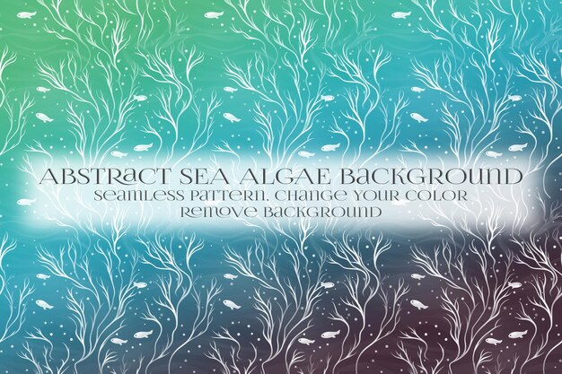 PSD abstract sea algae pattern on remove background texture