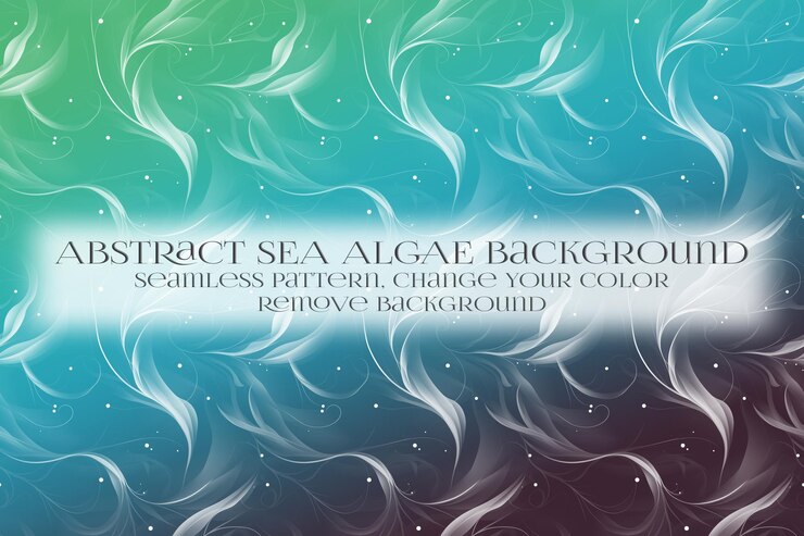 PSD abstract sea algae pattern on remove background texture