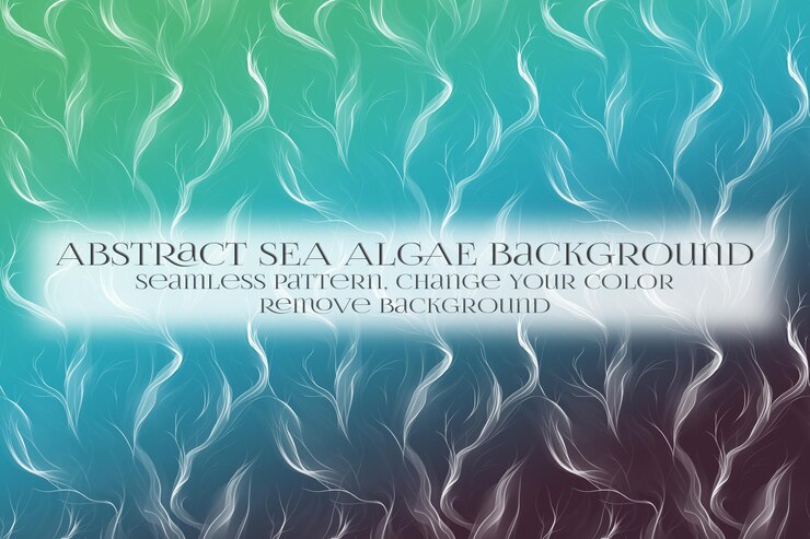 PSD abstract sea algae pattern on remove background texture