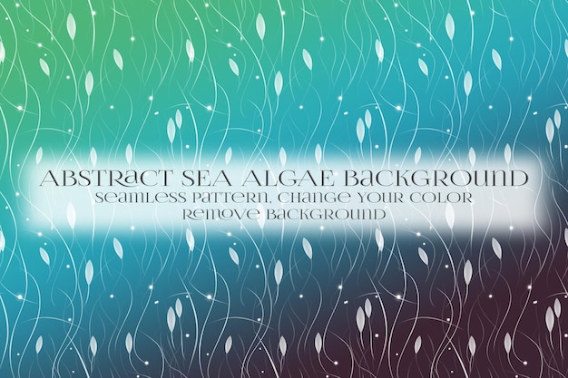 Abstract sea algae pattern on remove background texture