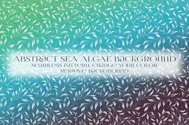 Abstract sea algae pattern on remove background texture