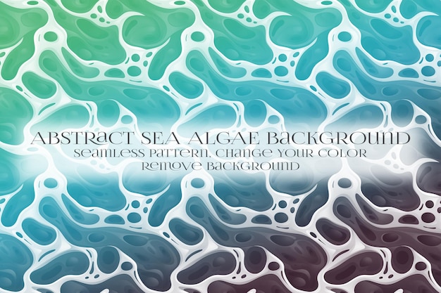 PSD abstract sea algae pattern on remove background texture