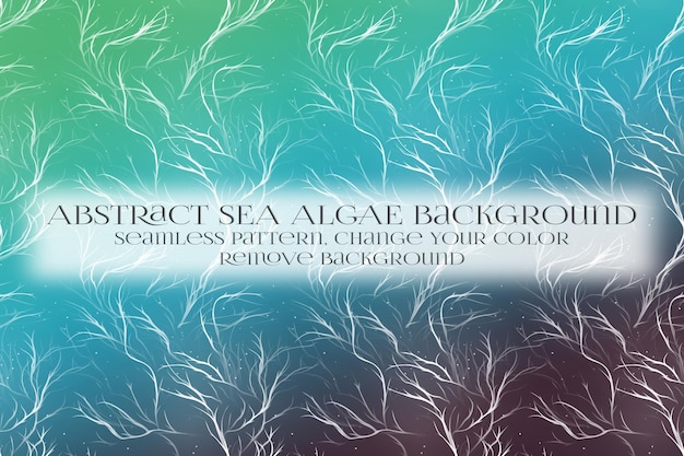 PSD abstract sea algae pattern on remove background texture