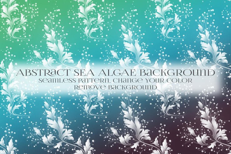 PSD abstract sea algae pattern on remove background texture