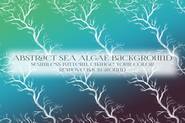 PSD abstract sea algae pattern on remove background texture