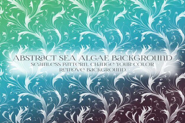 Abstract sea algae pattern on remove background texture