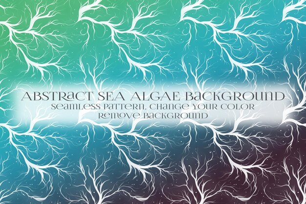 abstract sea algae pattern on remove background texture