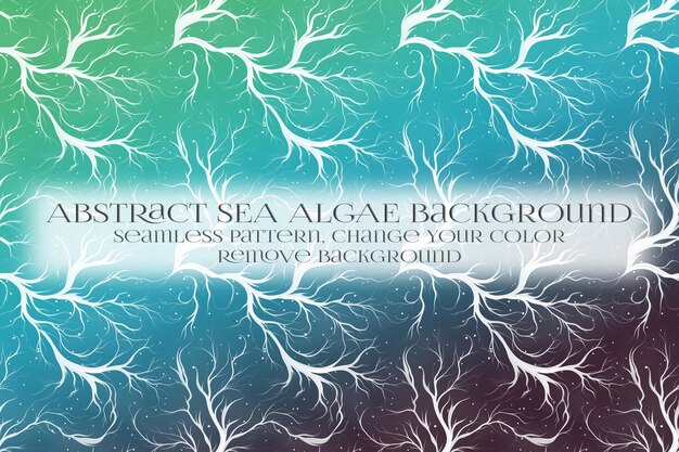 PSD abstract sea algae pattern on remove background texture