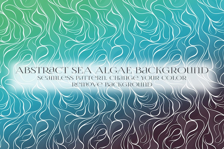 PSD abstract sea algae pattern on remove background texture