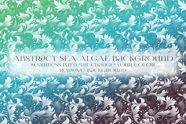 PSD abstract sea algae pattern on remove background texture