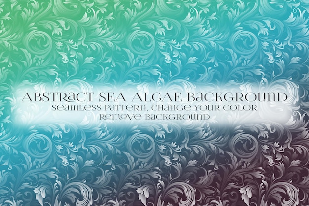 PSD abstract sea algae pattern on remove background texture