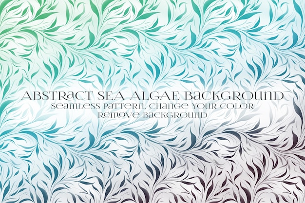 PSD abstract sea algae pattern on remove background texture