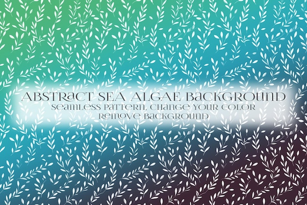 PSD abstract sea algae pattern on remove background texture