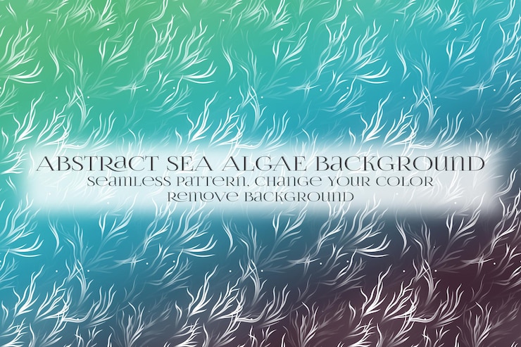 PSD abstract sea algae pattern on remove background texture