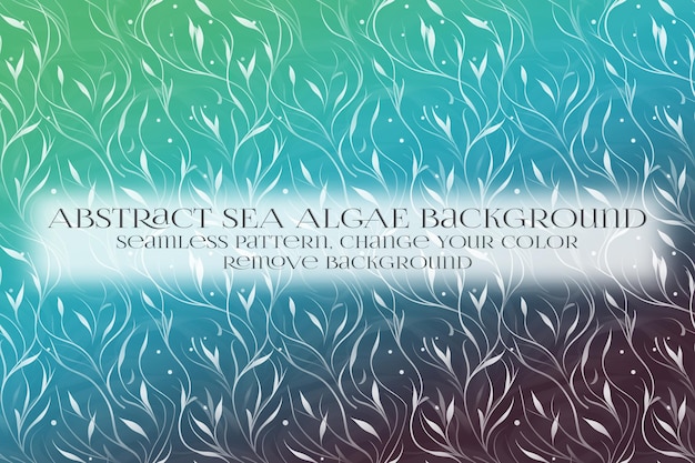 PSD abstract sea algae pattern on remove background texture