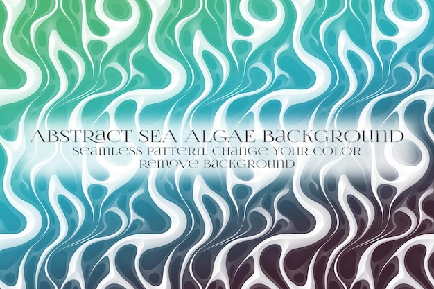 PSD abstract sea algae pattern on remove background texture