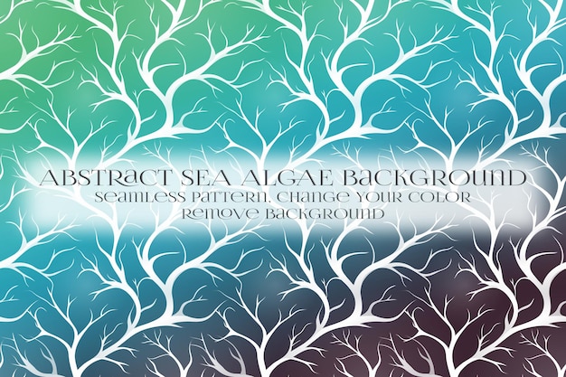 PSD abstract sea algae pattern on remove background texture