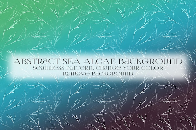 PSD abstract sea algae pattern on remove background texture