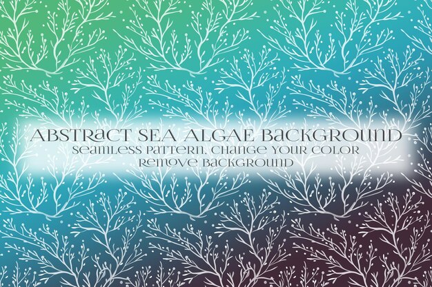 PSD abstract sea algae pattern on remove background texture