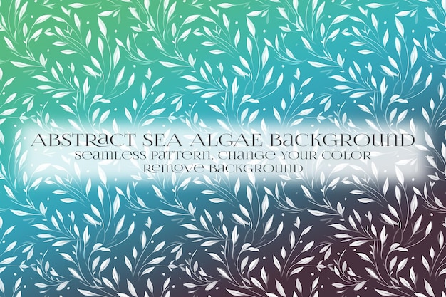 Abstract Sea Algae Pattern on Remove Background Texture