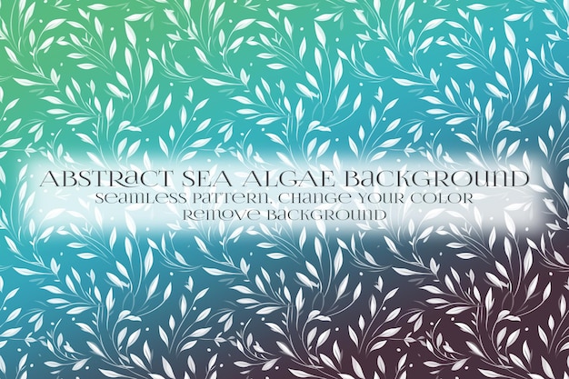 PSD abstract sea algae pattern on remove background texture