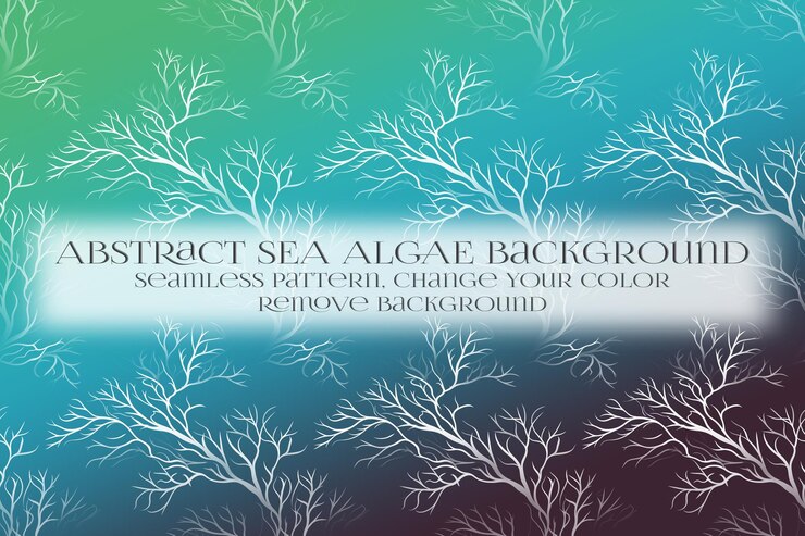 PSD abstract sea algae pattern on remove background texture