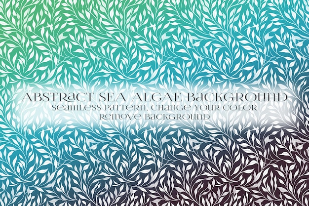 PSD abstract sea algae pattern on remove background texture