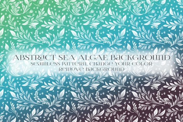 Abstract sea algae pattern on remove background texture