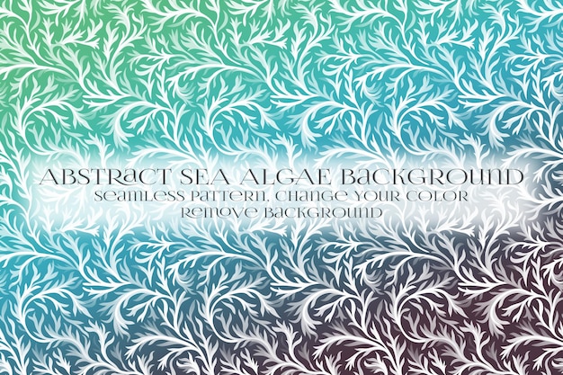 PSD abstract sea algae pattern on remove background texture