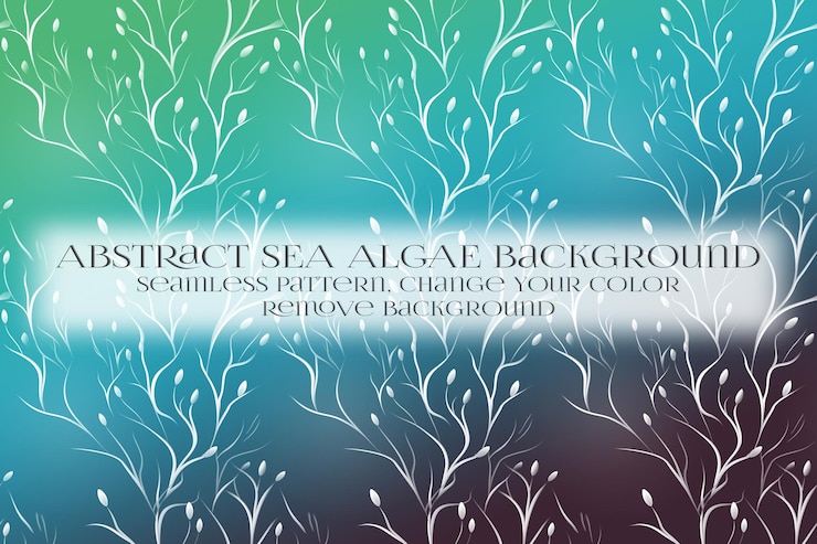 PSD abstract sea algae pattern on remove background texture