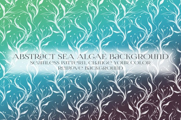 PSD abstract sea algae pattern on remove background texture