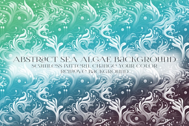 PSD abstract sea algae pattern on remove background texture