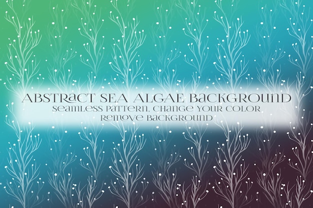 PSD abstract sea algae pattern on remove background texture