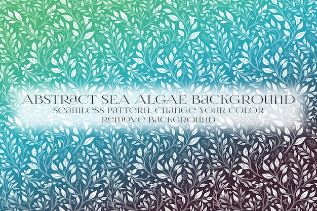 PSD abstract sea algae pattern on remove background texture